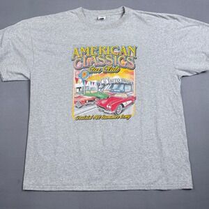 American Classics Car Club Graphic T-Shirt Mens 2XL Indiana‎ Auto Sales